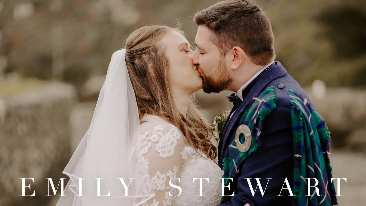Still from Emily & Stewart’s wedding highlight at Crug Glas Country House