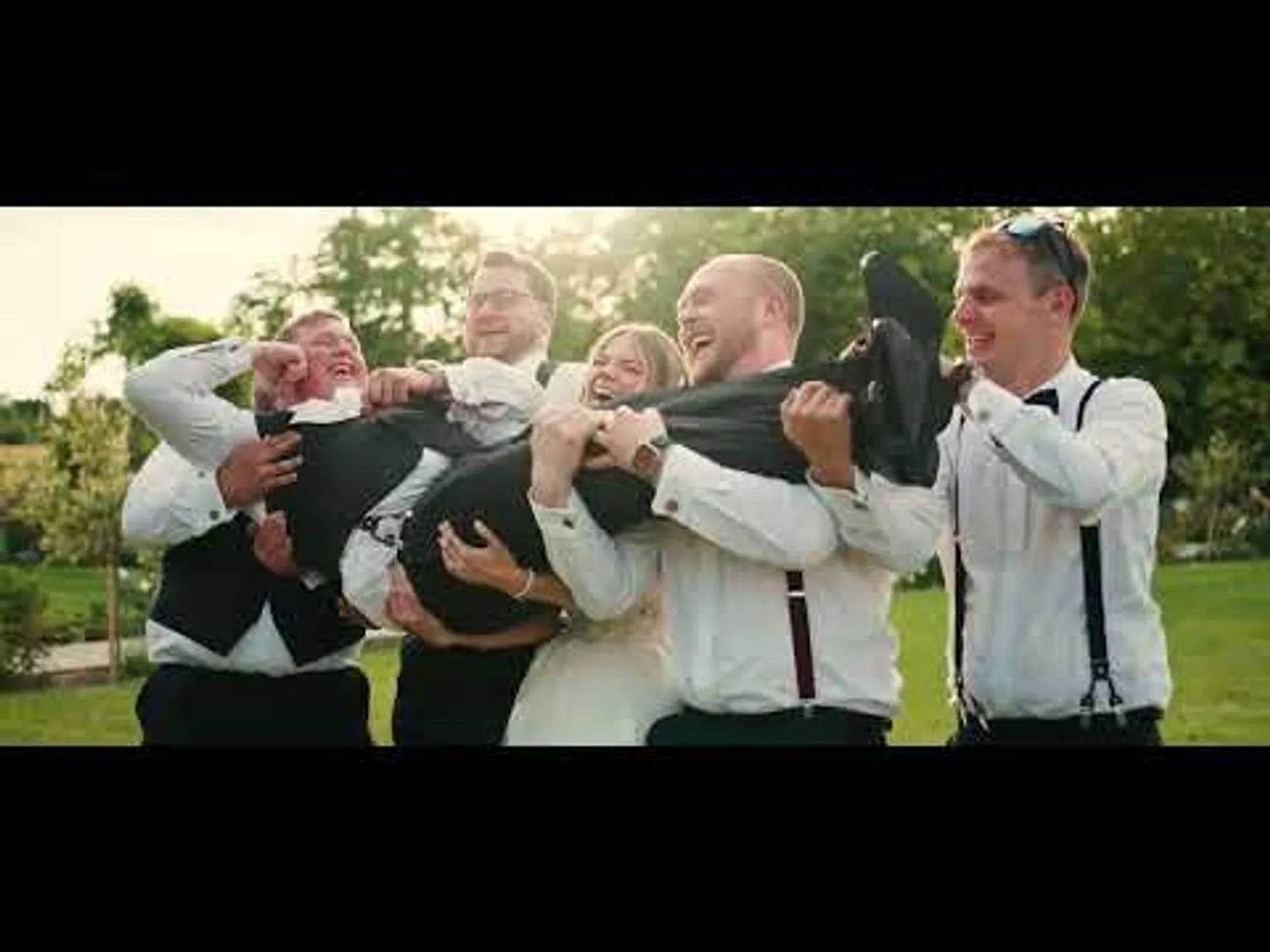 Still from Caitlin & Tom’s wedding highlight at Blackwell Grange