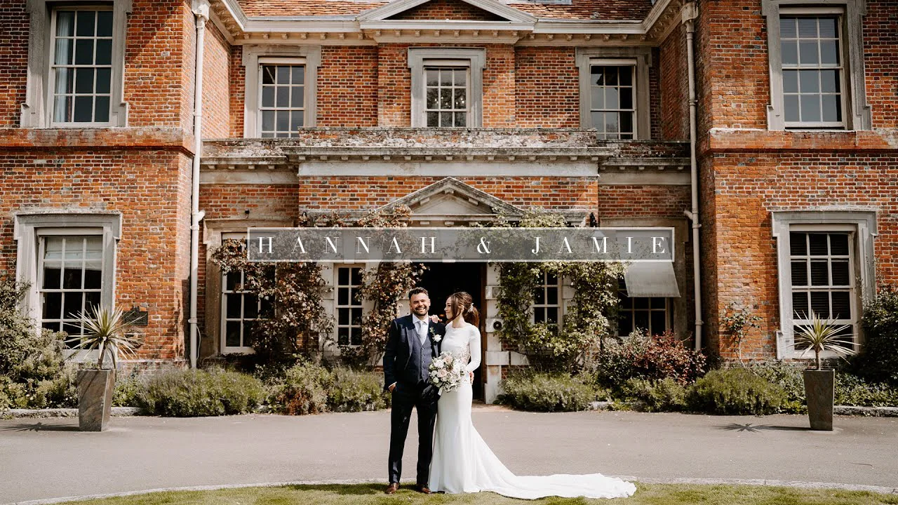 Still from Hannah & Jamie’s wedding highlight at Lainston House