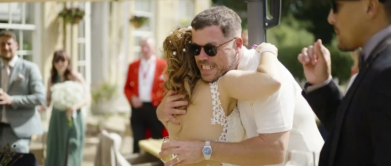 Still from Laura & Gavin’s wedding highlight at Barton Hall Hotel