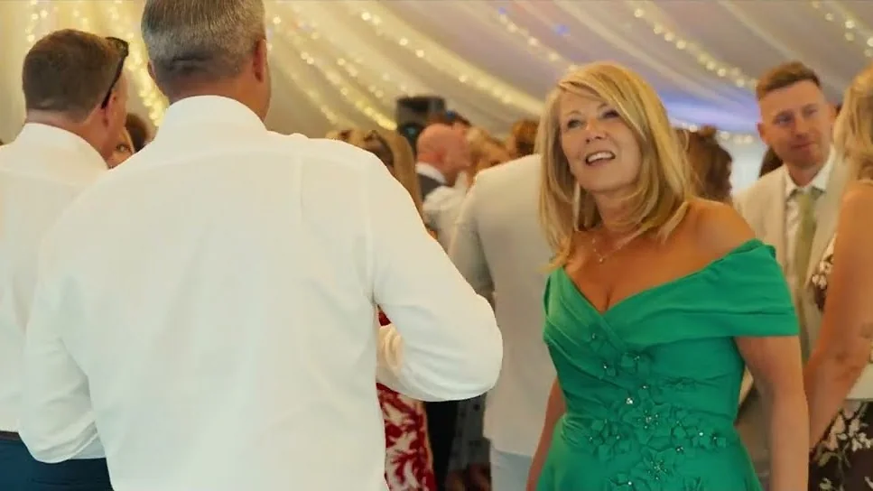 Still from Faye & Sam’s wedding highlight at Parley Manor