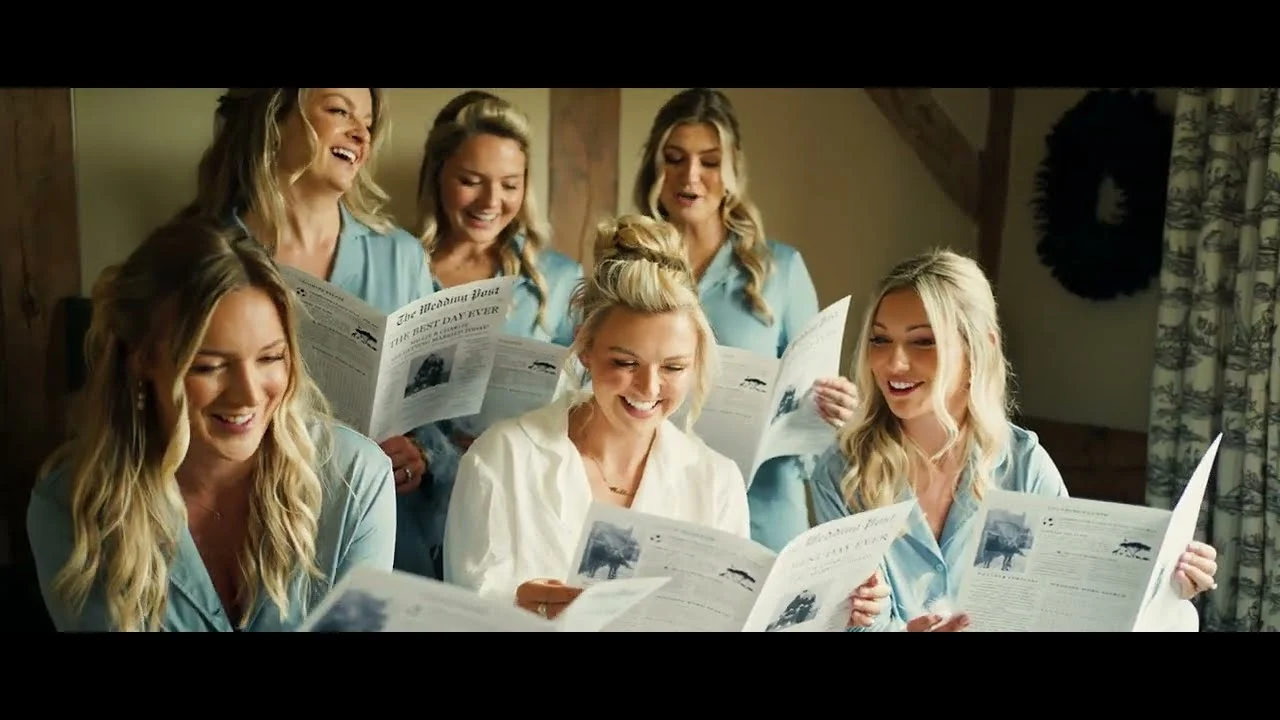 Still from Millie & Charlie’s wedding highlight at St Mary’s Church
