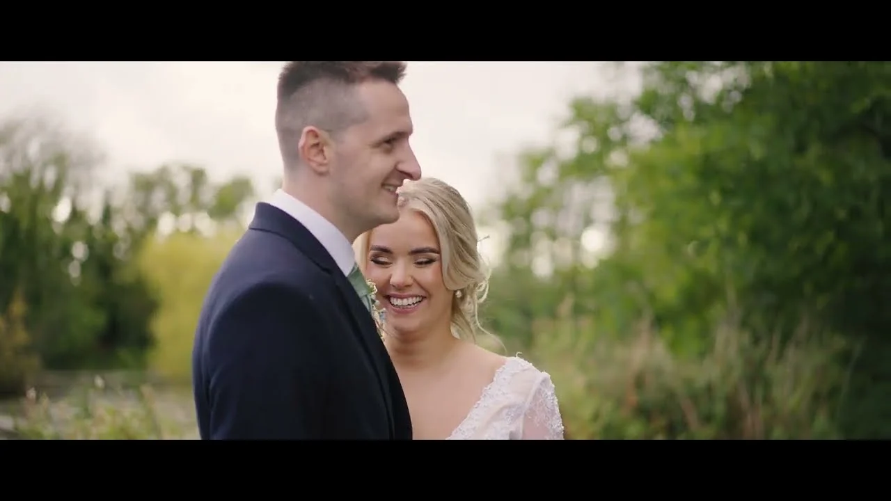 Still from Charlotte & Jake’s wedding highlight at Colwick Hall