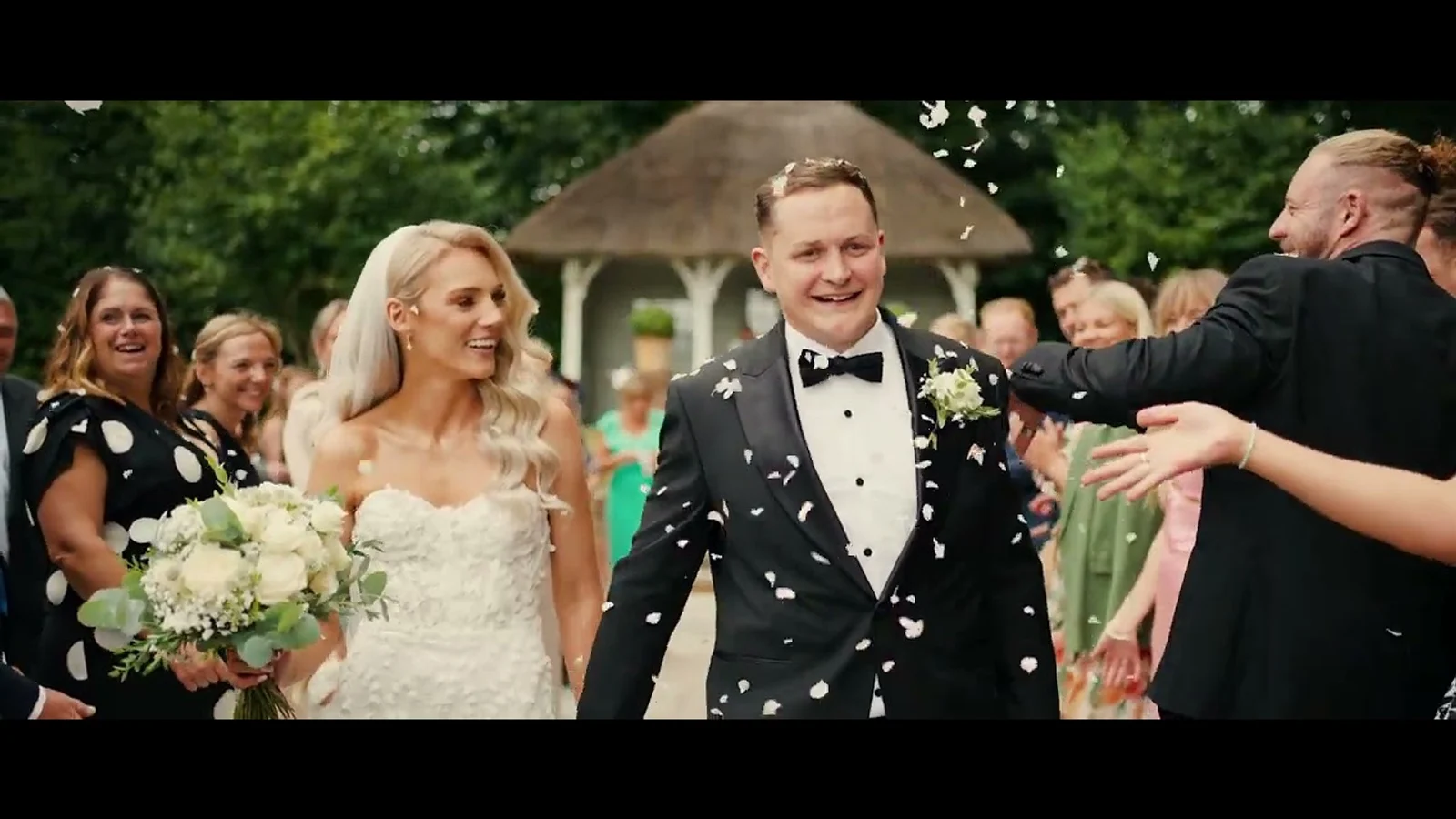 Still from Bethany & Sean’s wedding highlight at Deer Park Country House
