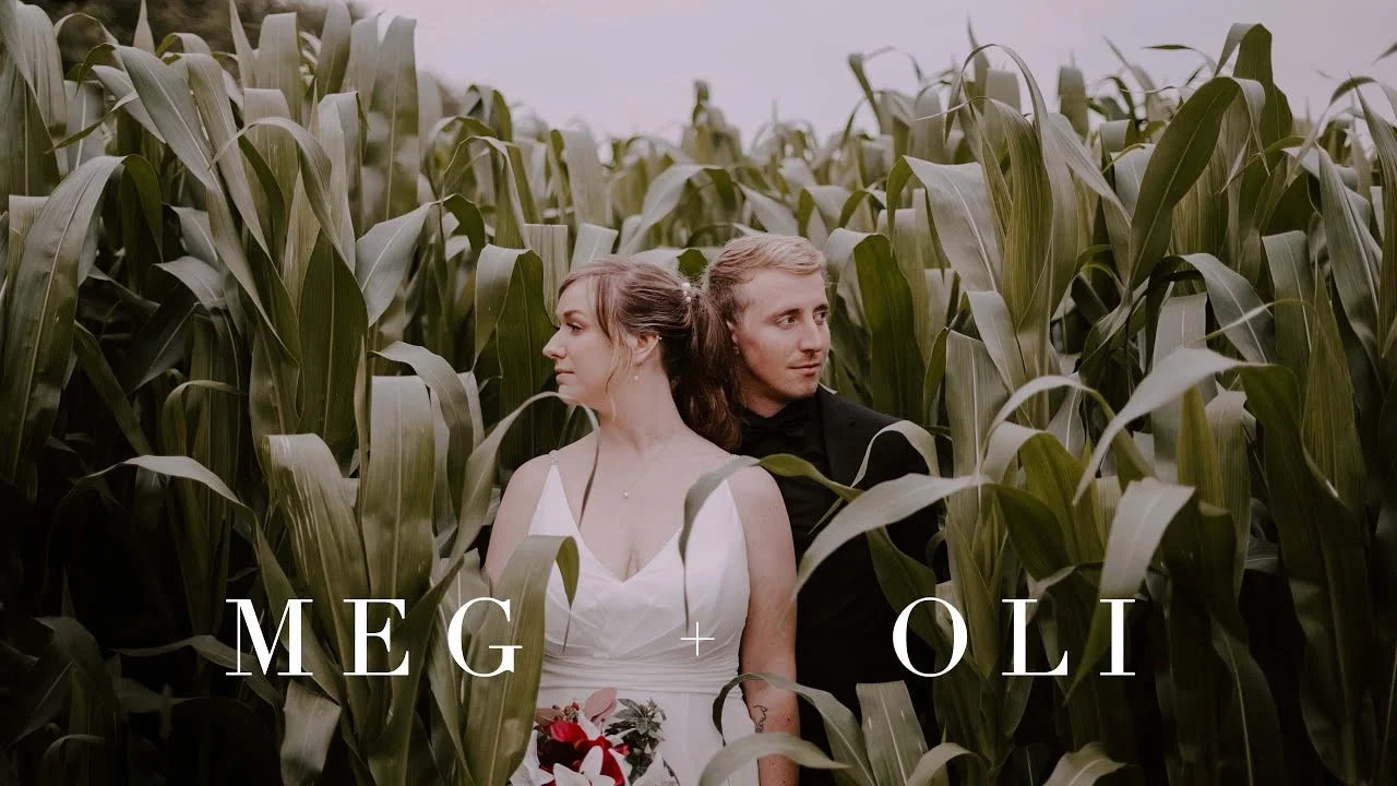 Still from Meg & Oli’s wedding highlight at Bassmead Manor Barns