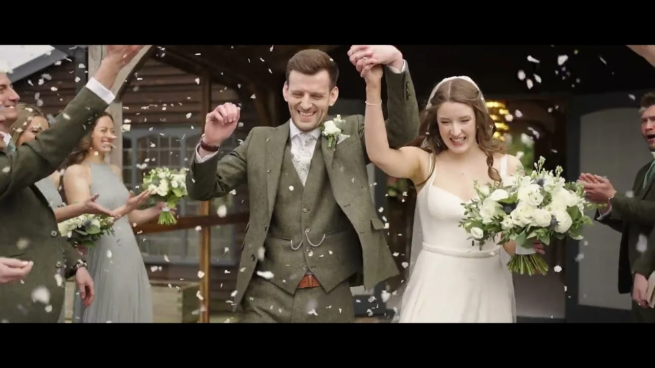 Still from Sam & Beth’s wedding highlight at Colshaw Hall