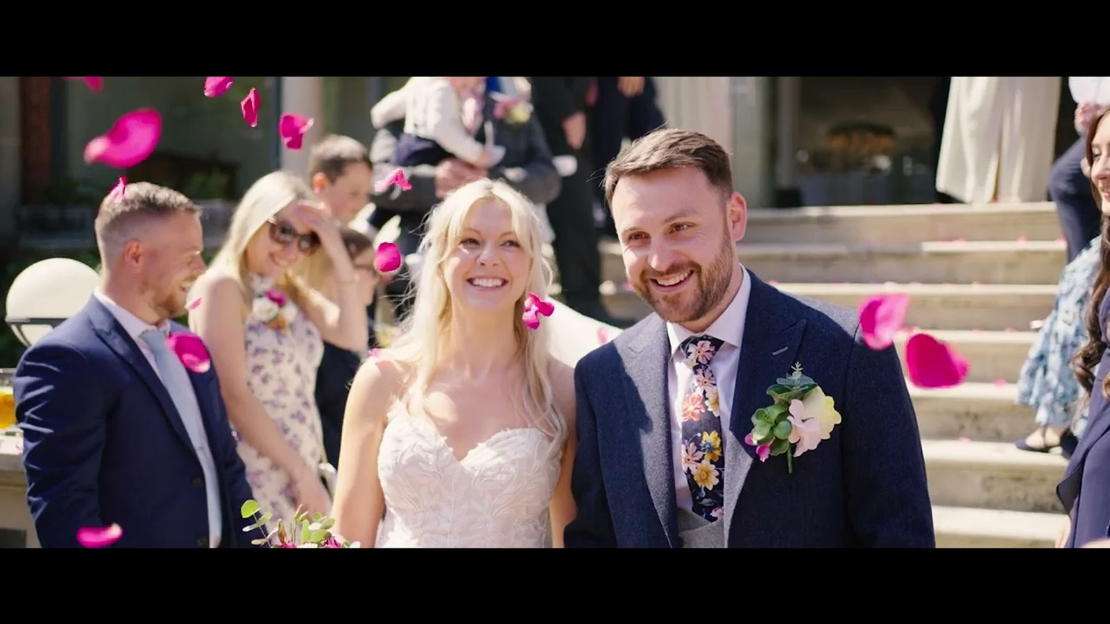 Still from Erica & Pete’s wedding highlight at The Italian Villa