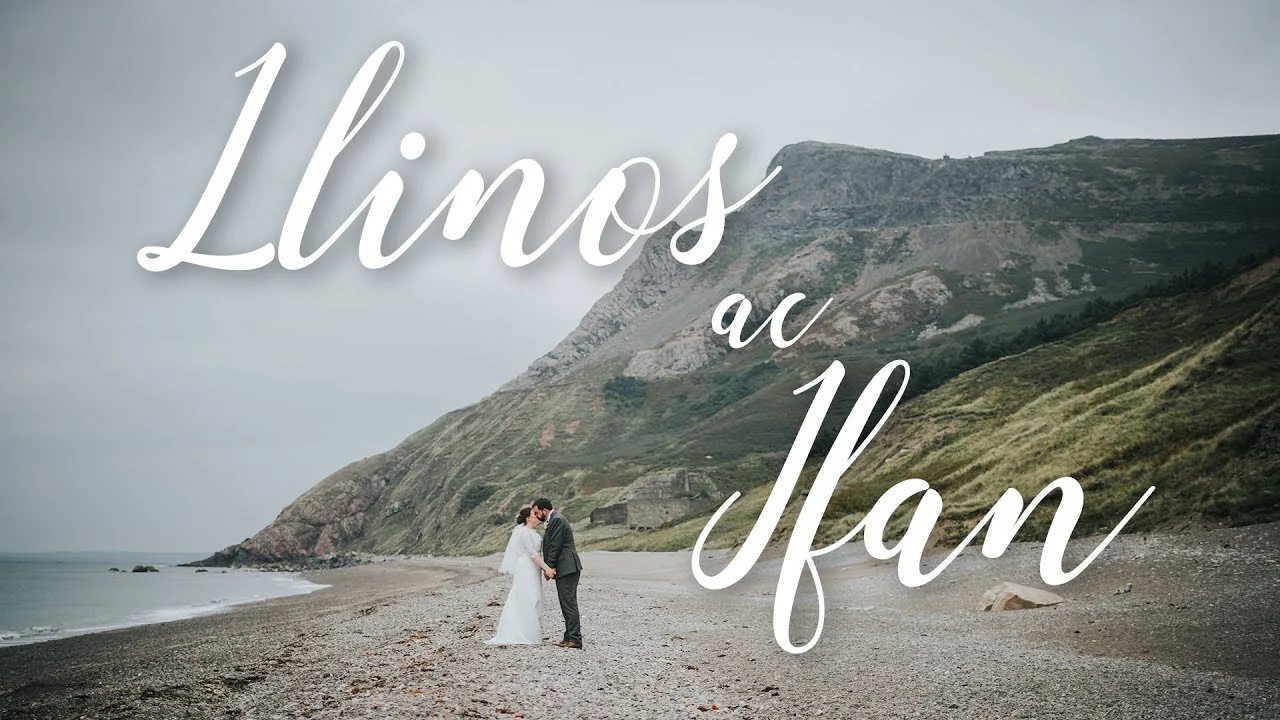 Still from Llinos & Ifan’s wedding highlight at Nant Gwrtheyrn