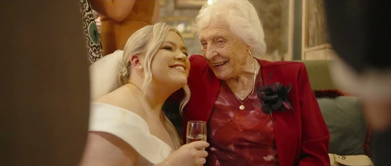 Still from Lucy & Jack’s wedding highlight at The Frogmill