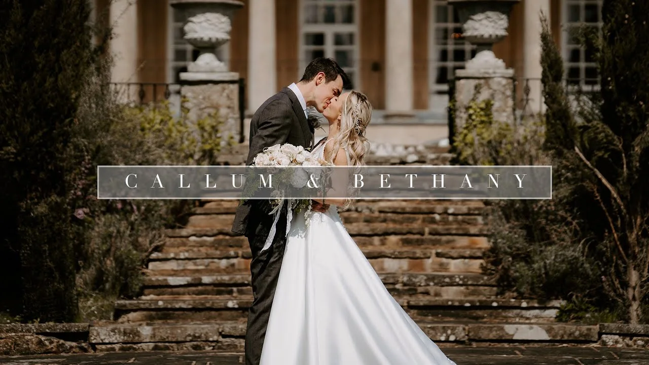 Still from Bethany & Callum’s wedding highlight at Buxted Park
