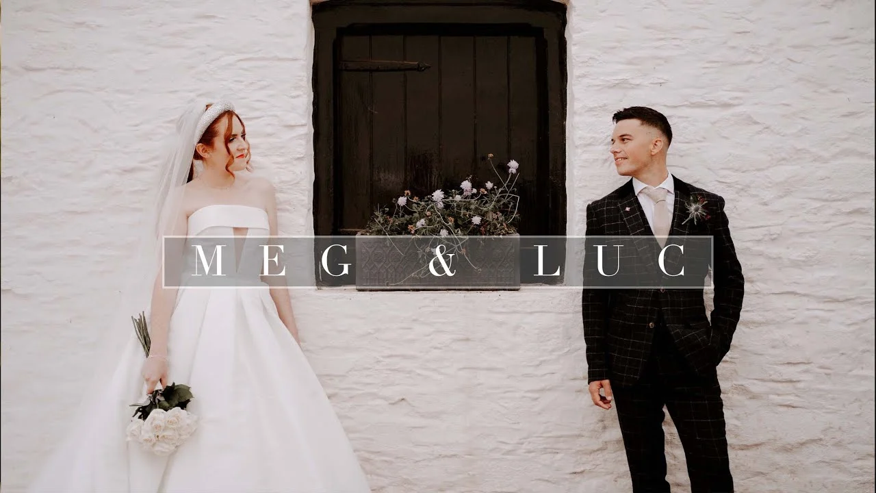 Still from Meg & Luc’s wedding highlight at The Barn at Brynich