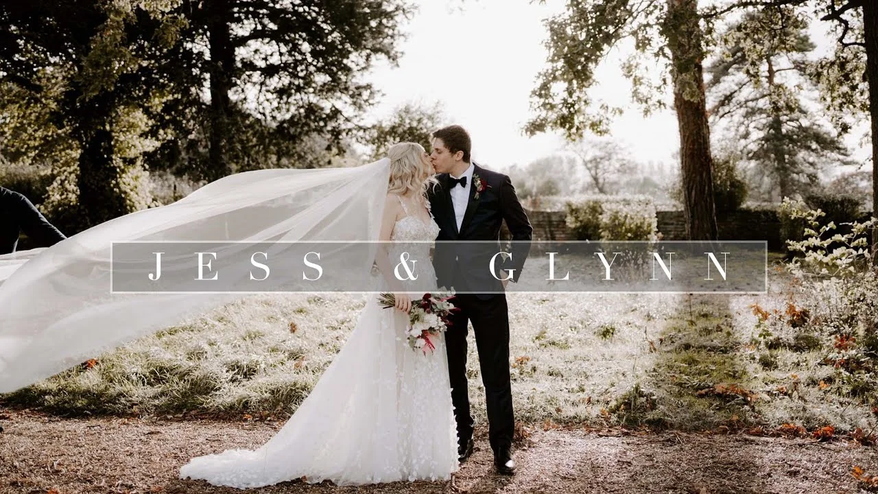 Still from Jess & Glynn’s wedding highlight at Fanhams Hall