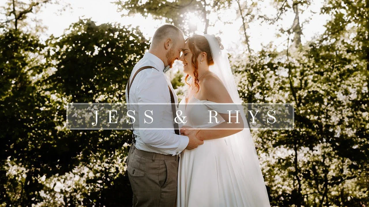 Still from Jess & Rhys’s wedding highlight at The Old Rectory, Llanilid