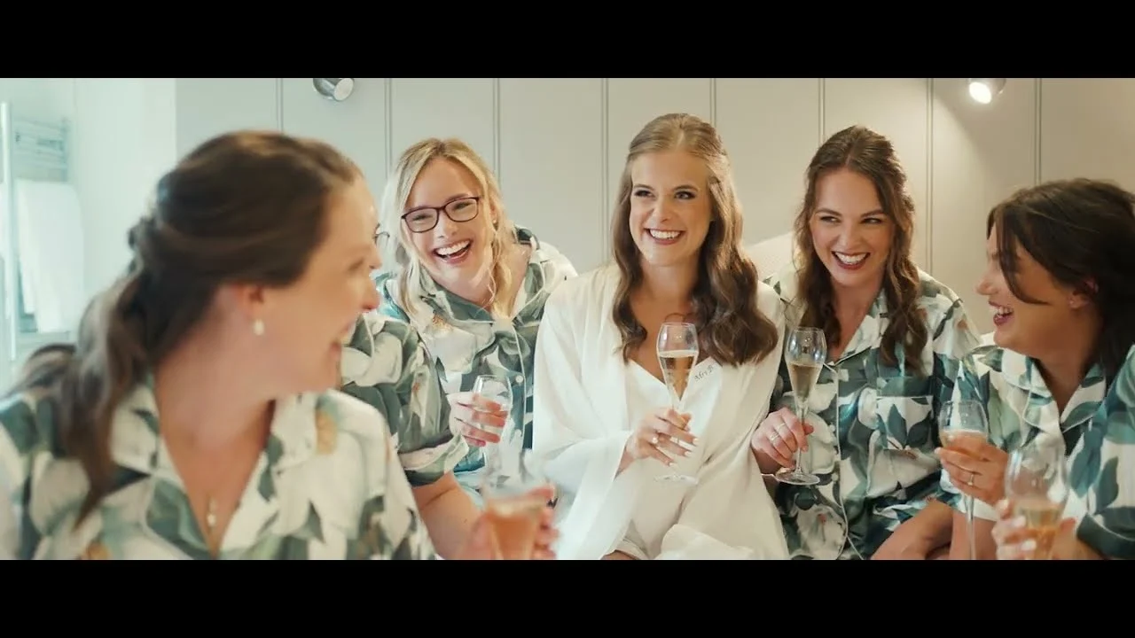 Still from Hannah & Adam’s wedding highlight at Farbridge