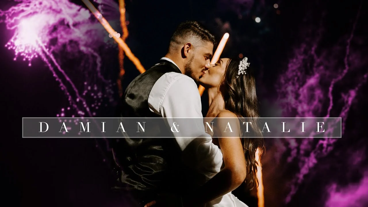 Still from Natalie & Damian’s wedding highlight at West Tower