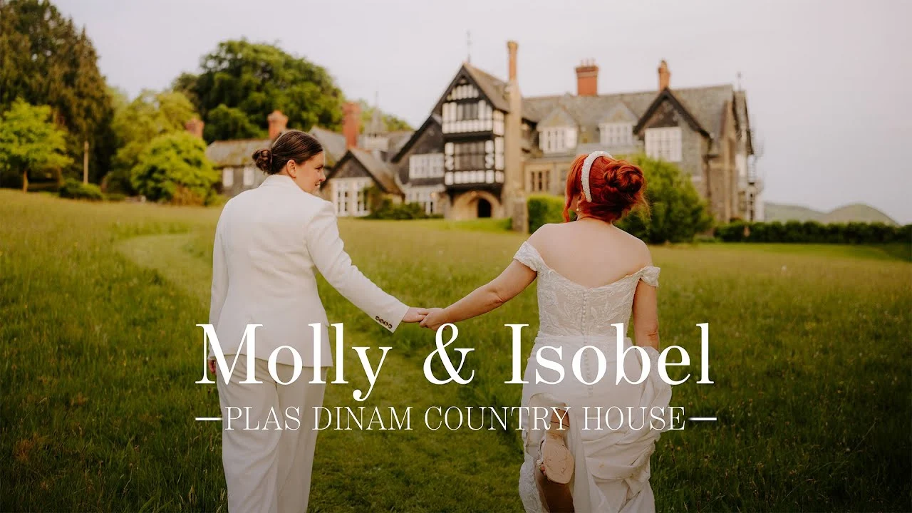 Still from Molly & Isobel’s wedding highlight at Plas Dinam Country House