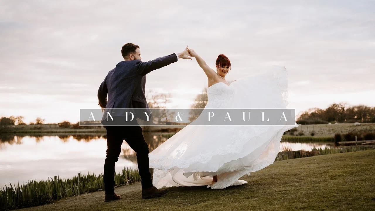 Still from Andy & Paula’s wedding highlight at Sandhole Oak Barn