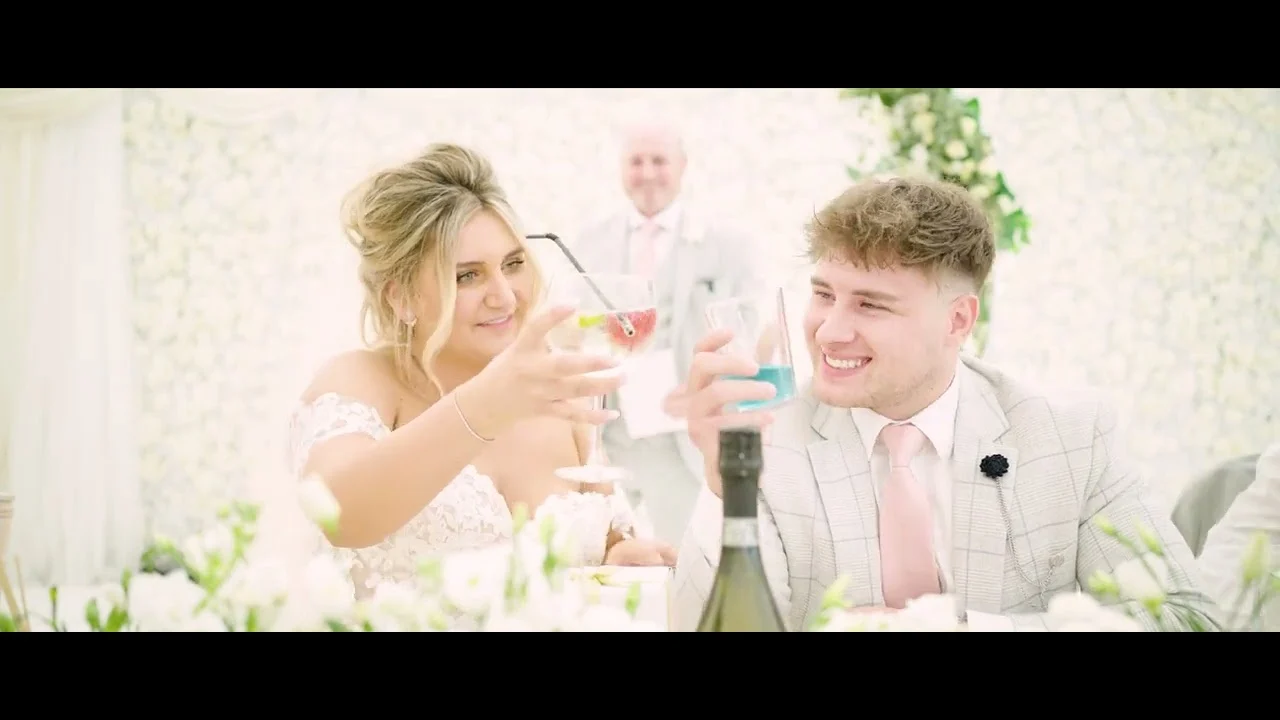 Still from Amy & Ieuan’s wedding highlight at Lakeside Venue
