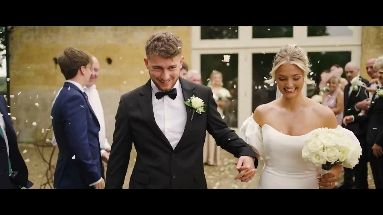 Still from Emma & Harlie’s wedding highlight at Lapstone Barn