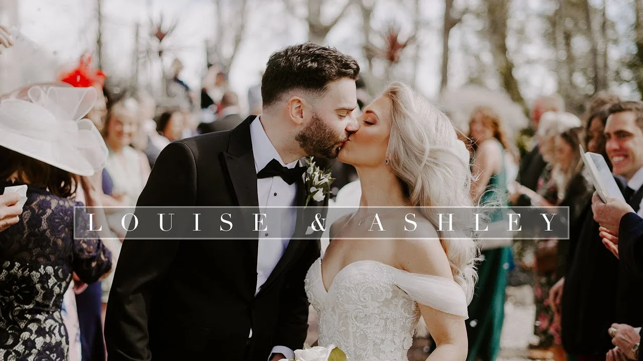 Still from Louise & Ashley’s wedding highlight at Fairyhill