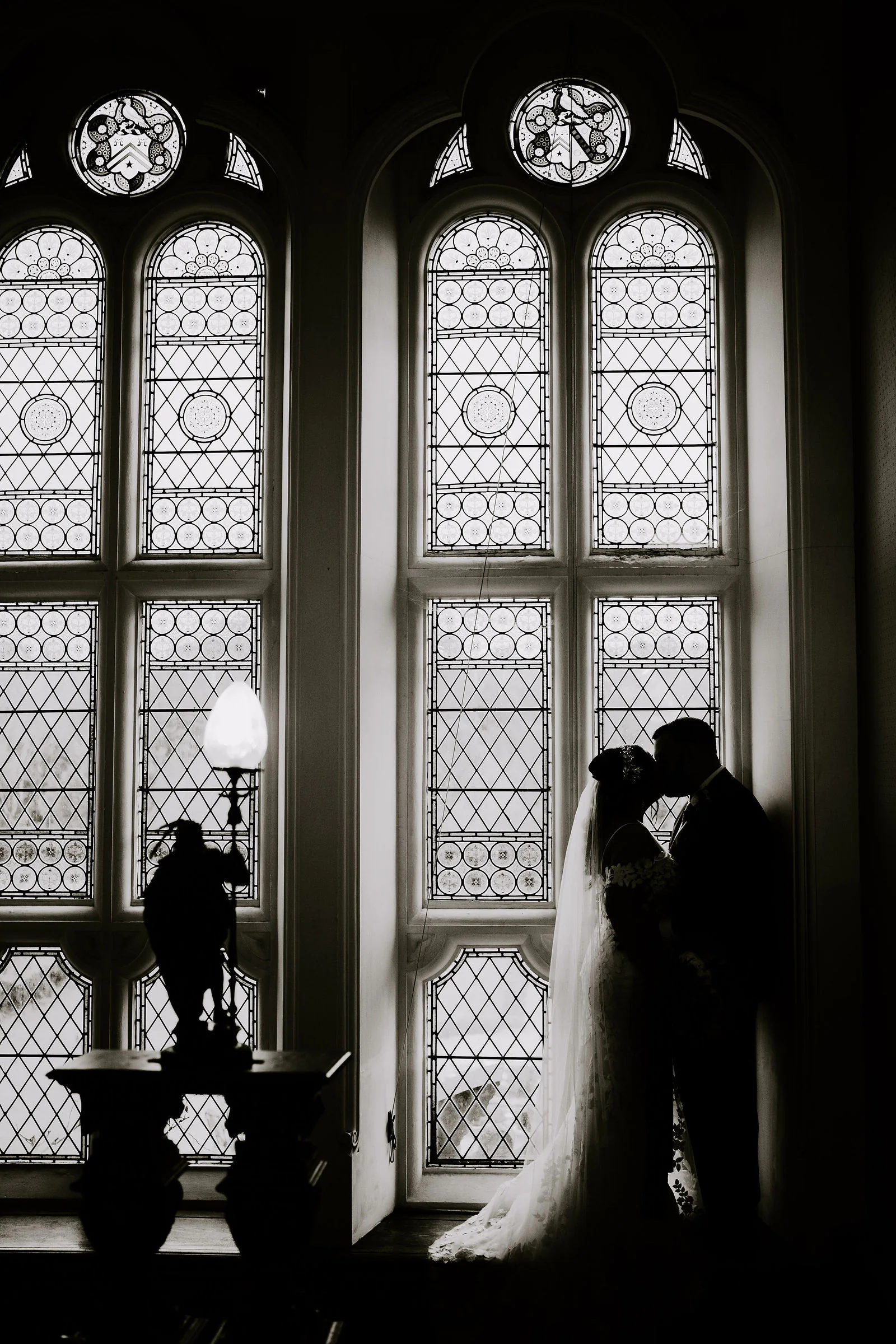 Relaxed couple portrait stroll in the gardens of Clevedon Hall