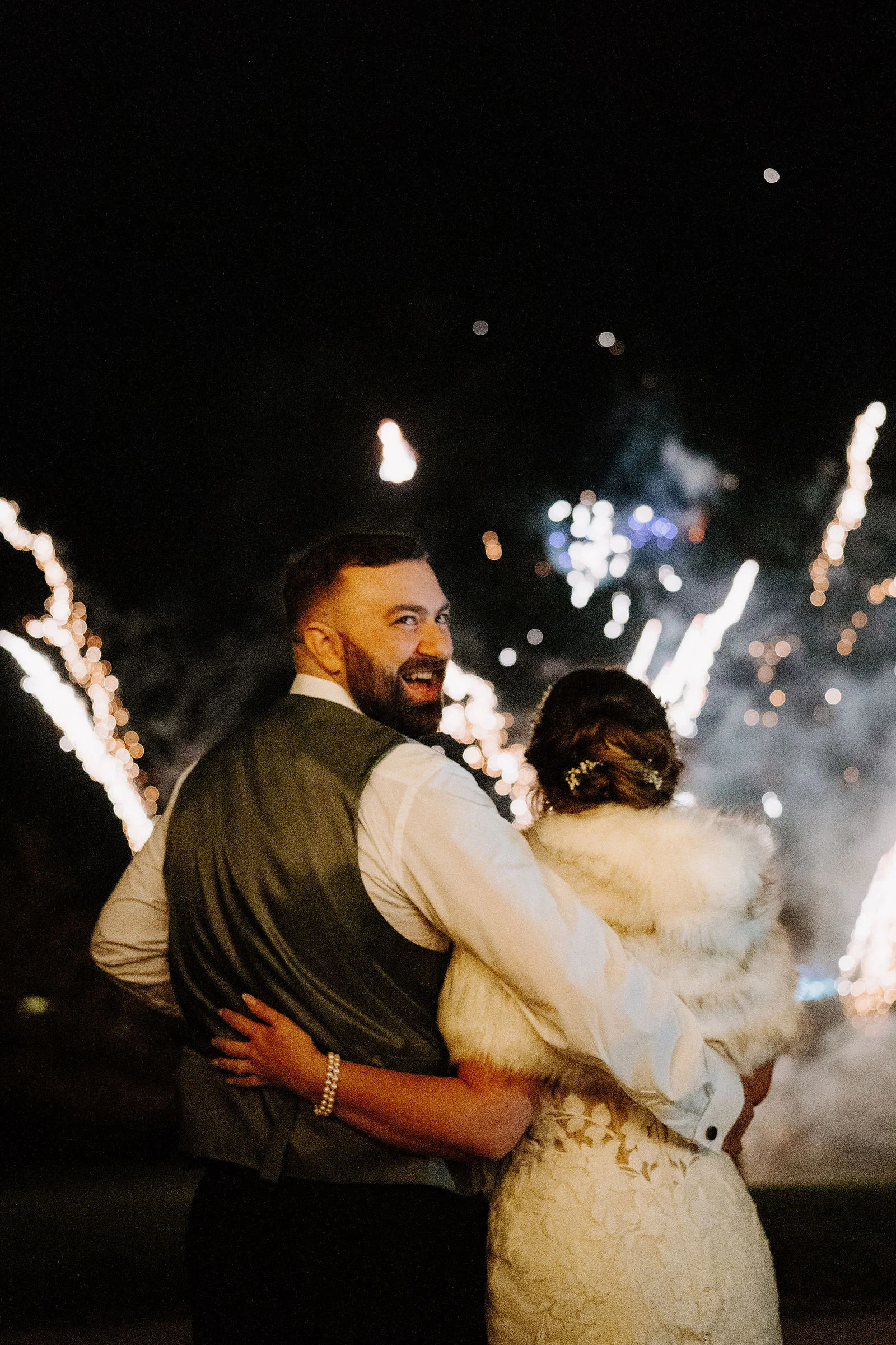 Joyful wedding celebration moments at Clevedon Hall near Bristol