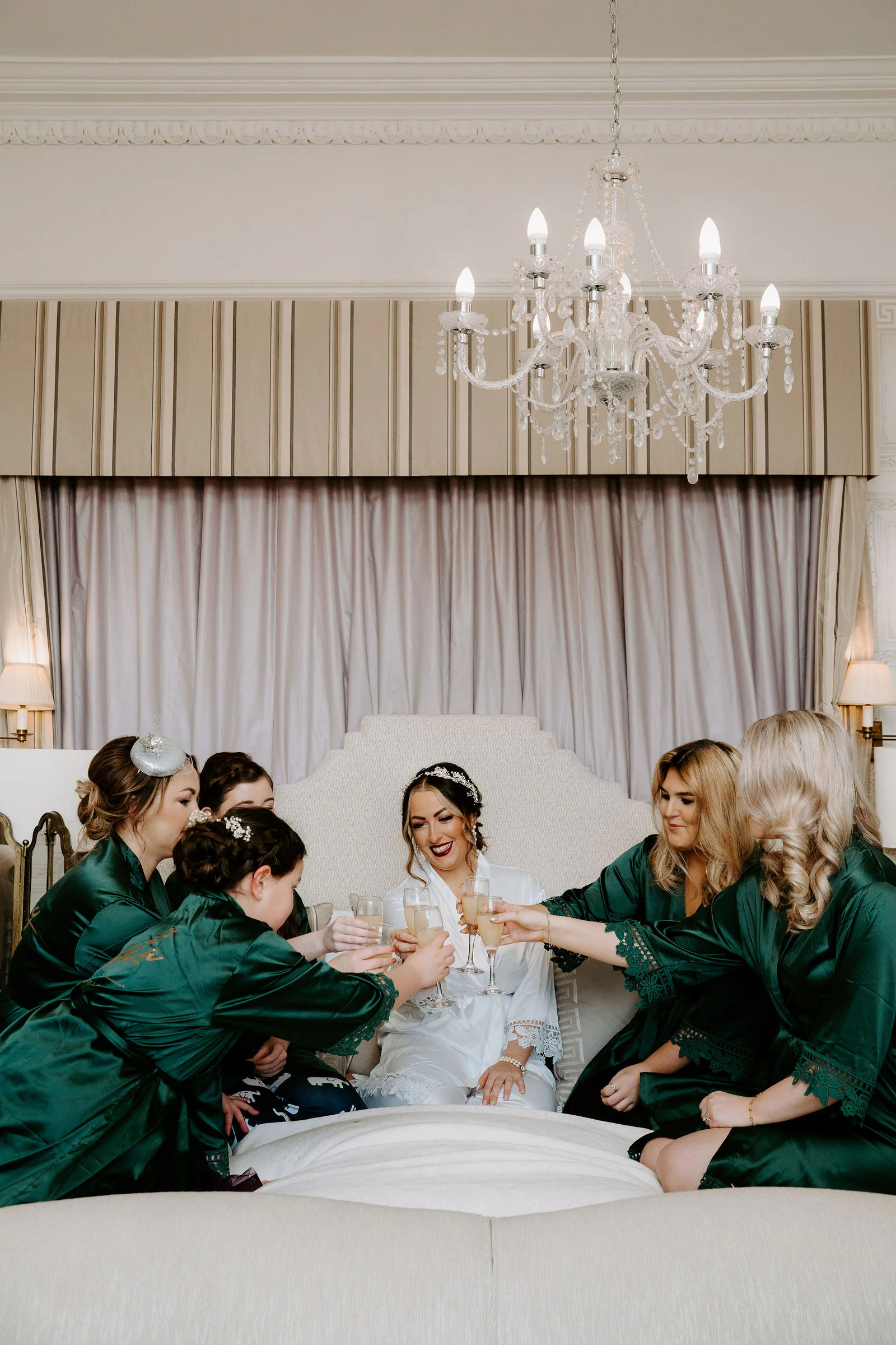 Bride portrait inside the stately rooms of Clevedon Hall