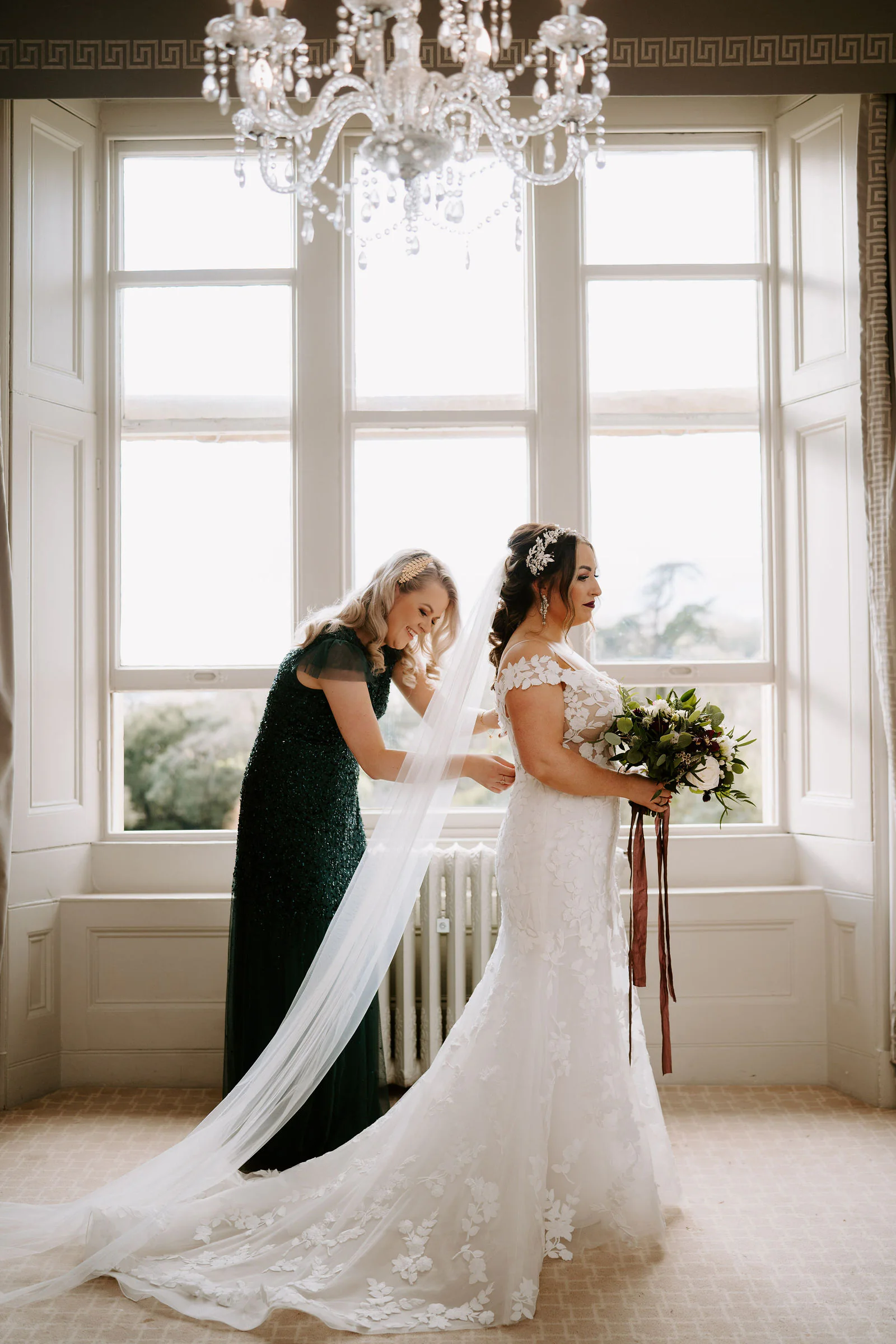 Couple ceremony vows at Clevedon Hall