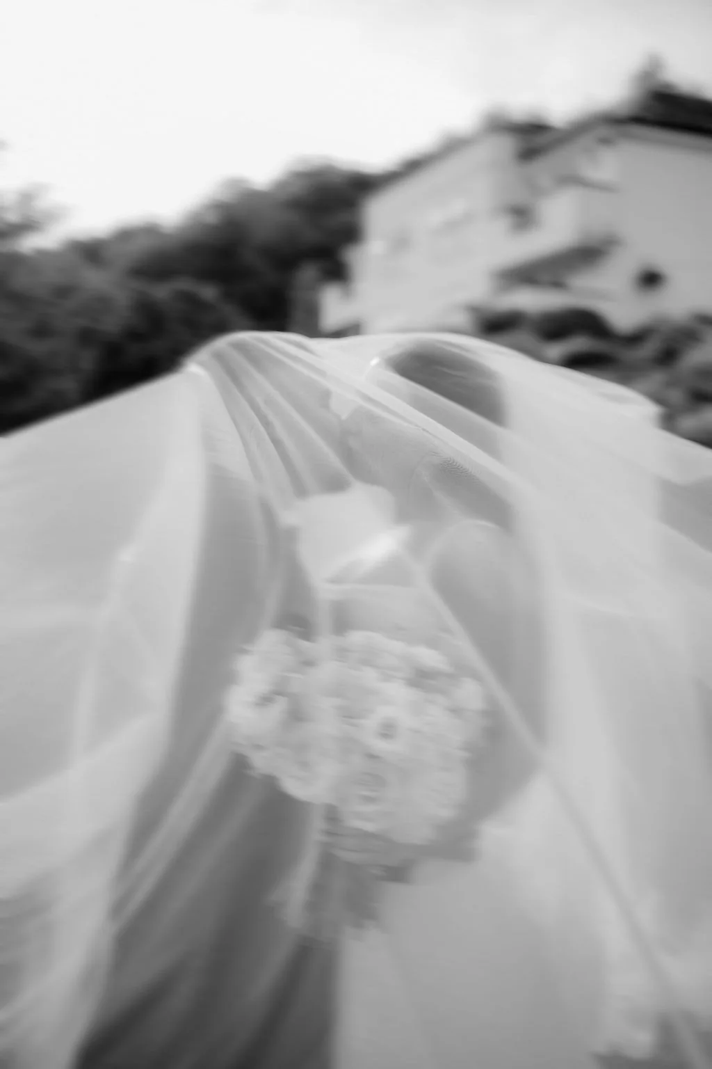 Sarah & Luke | Manor Grounds Portrait Sarah and Luke newlywed portrait against the stone manor backdrop at New House Country Hotel
