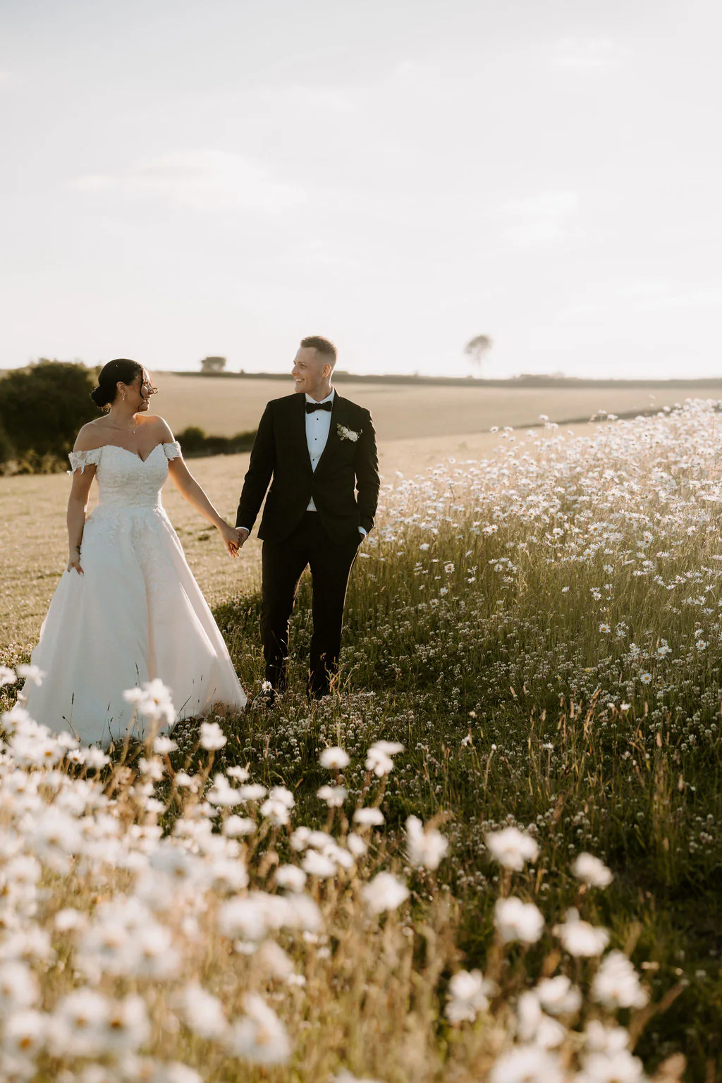 Evening wedding celebration and dancing at The Kingscote Barn