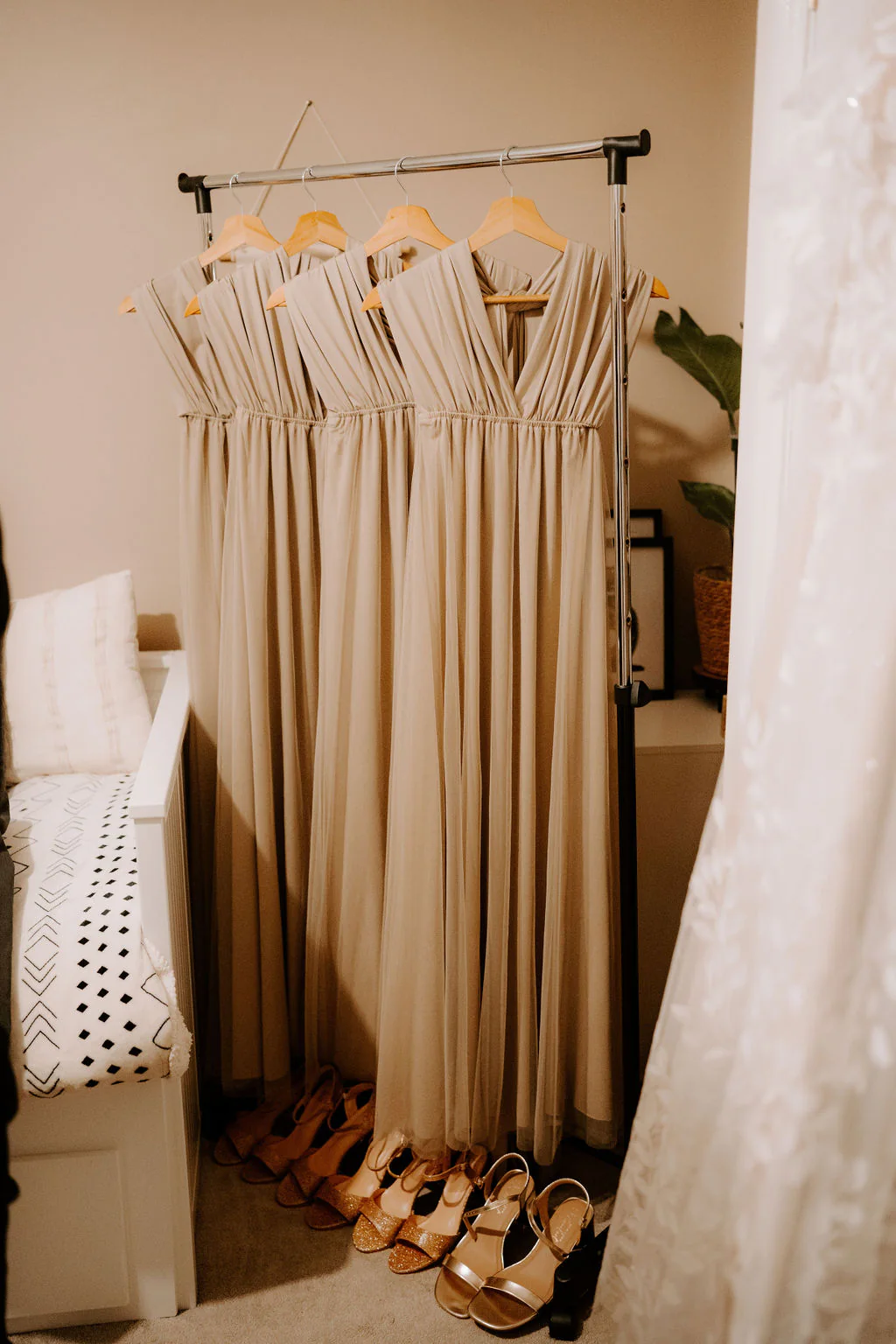 Bridesmaid dresses and morning preparations at The Matara Centre near Bath