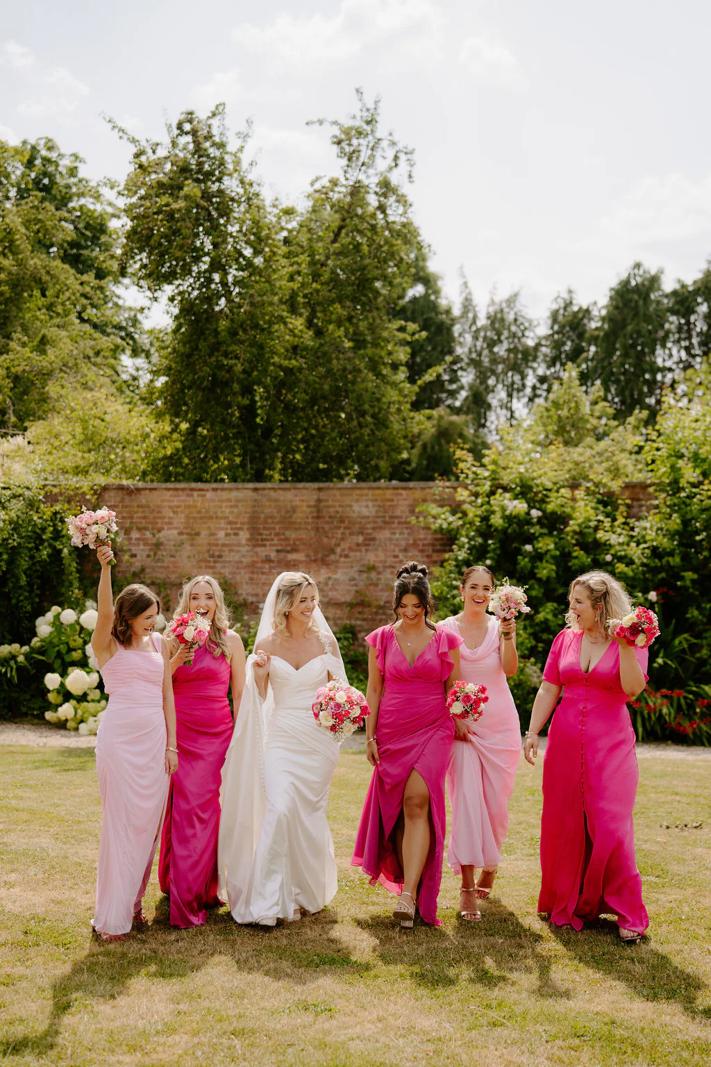Rachel & Jarrad relaxed romantic couple portrait in the Italian walled gardens at Elmhay Park near Frome