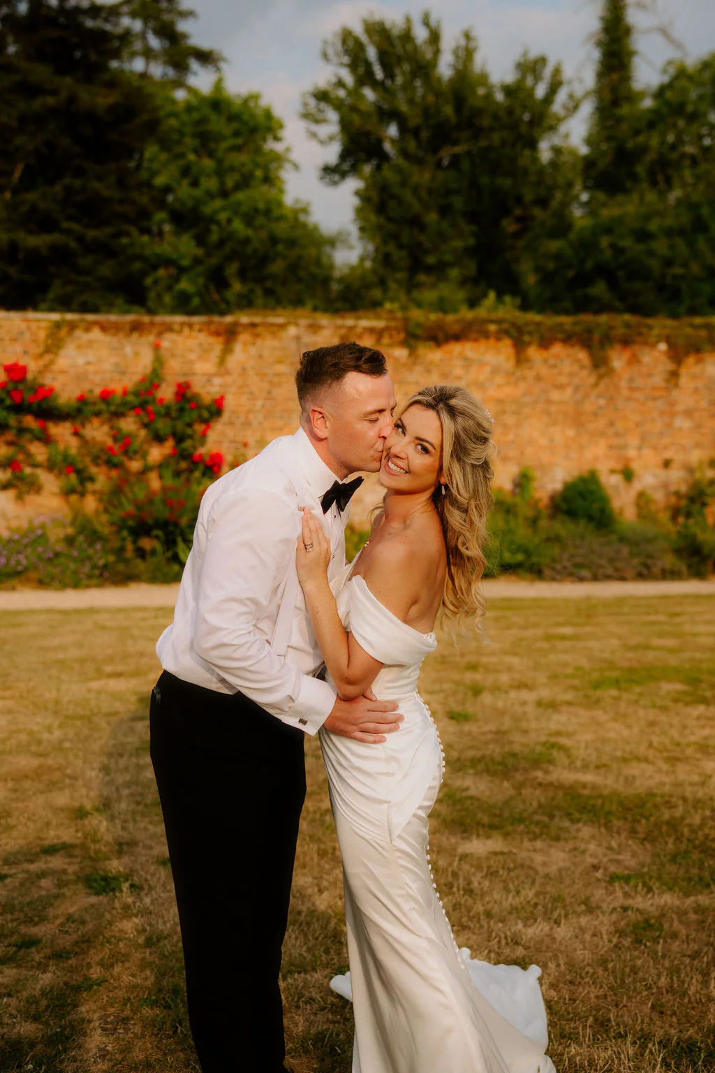 Rachel & Jarrad quiet romantic couple moment in the private woodland at Elmhay Park in Frome