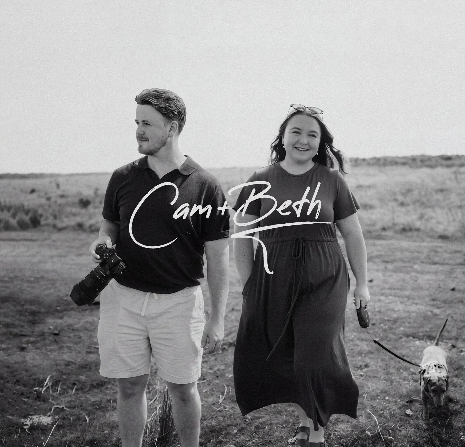 Photo of wedding photographer and videographer husband and wife team Cam and Beth in South Wales
