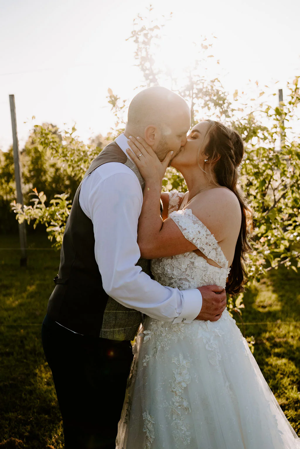 Emily & Phill joyful evening celebrations at Cider Mill Barns near Stratford-upon-Avon