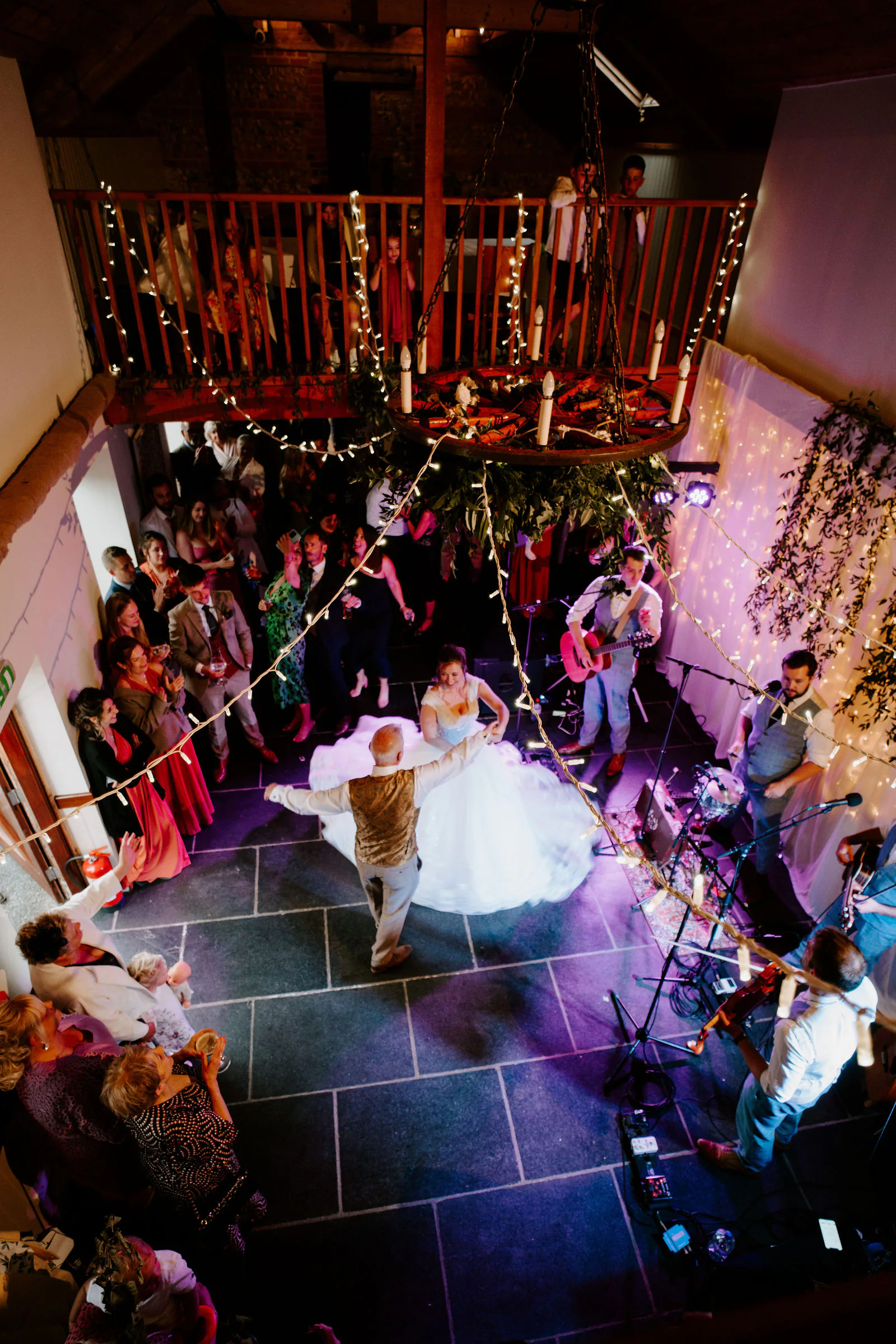 Candid celebration moments at The Manor Barn near Salisbury